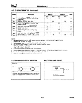 Intel 8085 datasheet