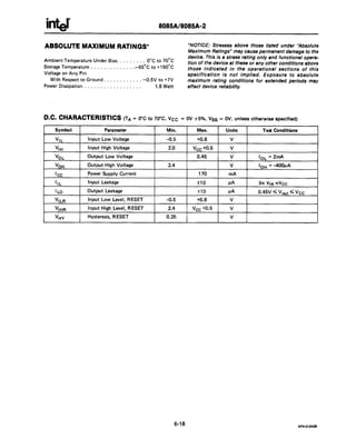 Intel 8085 datasheet