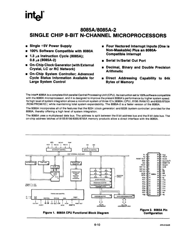 8085 datasheet data sheet
