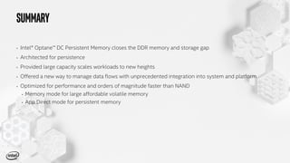 Intel Optane Data Center Persistent Memory | PDF