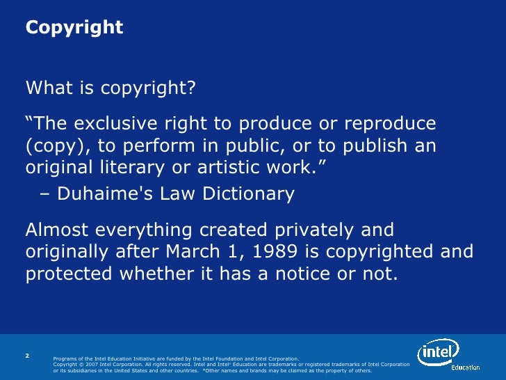 Intel S Copyright Chaos