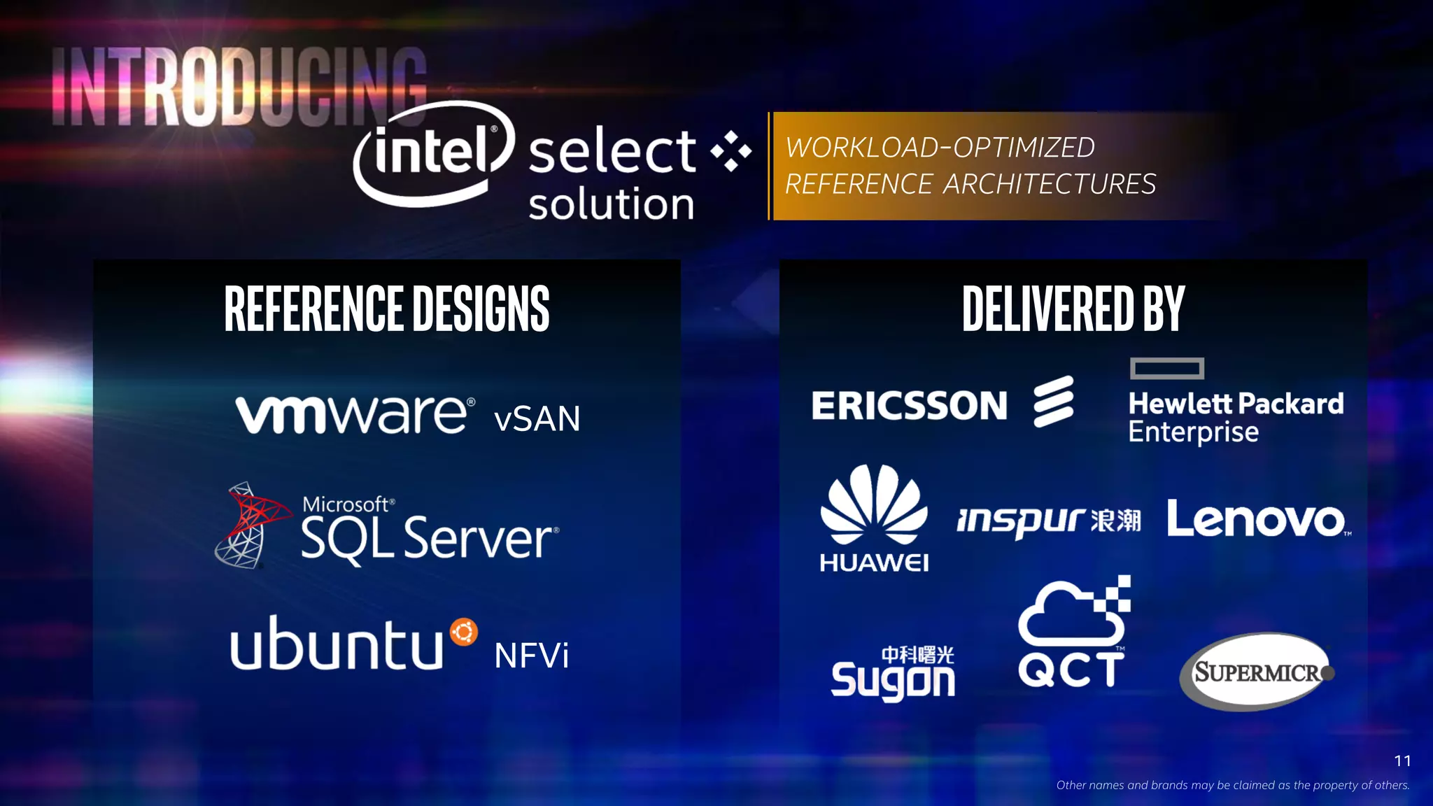 ReferenceDesigns DeliveredBy
vSAN
NFVi
WORKLOAD-OPTIMIZED
REFERENCE ARCHITECTURES
11
 