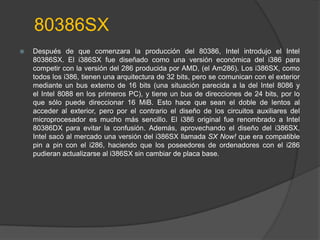 Intel 80286 80386 y 80486 | PPTX