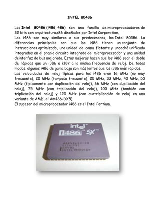 Intel 80486 | DOCX