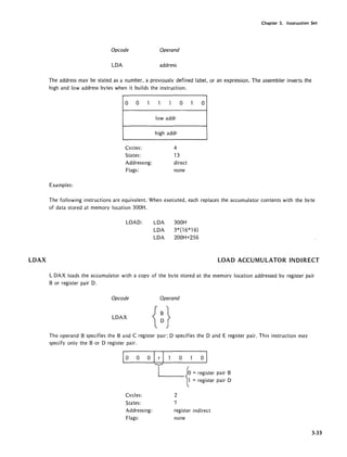 Intel 8080 8085 assembly language programming 1977 intel | PDF