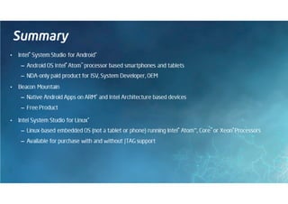 Intel Software Android Webinar Series: Sviluppare le vostre app per Android, la proposta di Intel (Francesco Baldassarri)