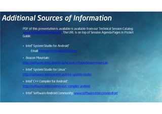 Intel Software Android Webinar Series: Sviluppare le vostre app per Android, la proposta di Intel (Francesco Baldassarri)
