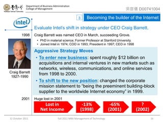 Case Study: Intel Corporation 1968-2003 | PDF