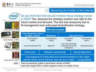 Case Study: Intel Corporation 1968-2003 | PDF