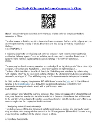 Intel Case Study | PDF
