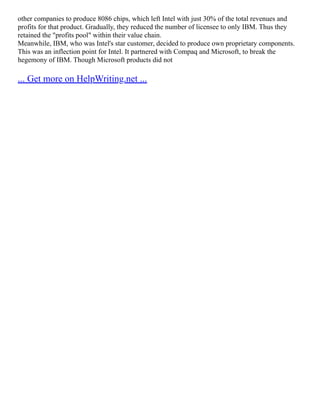 Intel Case Study | PDF