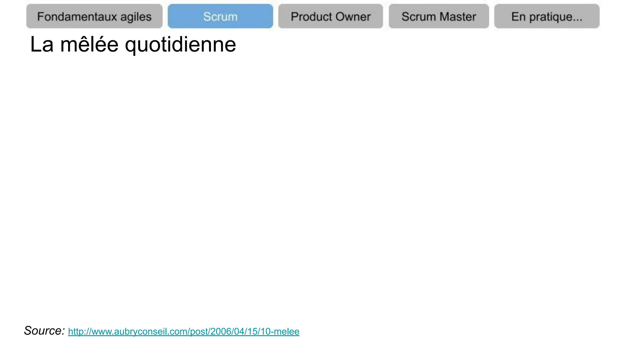 La mêlée quotidienne
Source: http://www.aubryconseil.com/post/2006/04/15/10-melee
 
