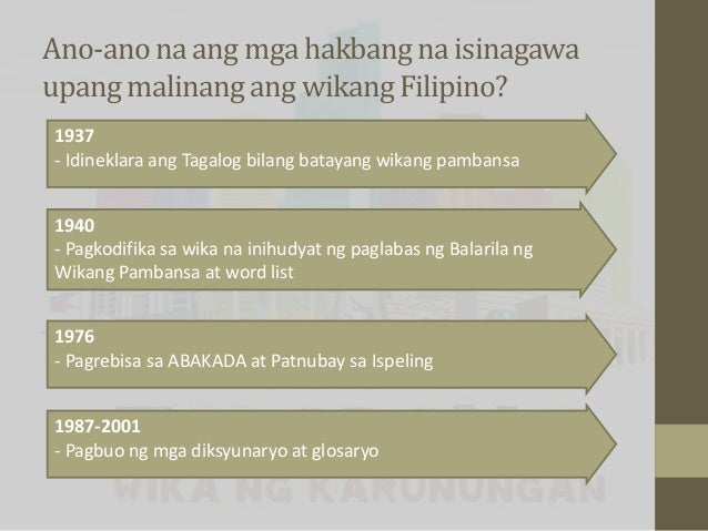 Intelektwalisasyon ng Wikang Filipino