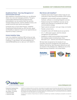 Business VoIP data sheet | PDF