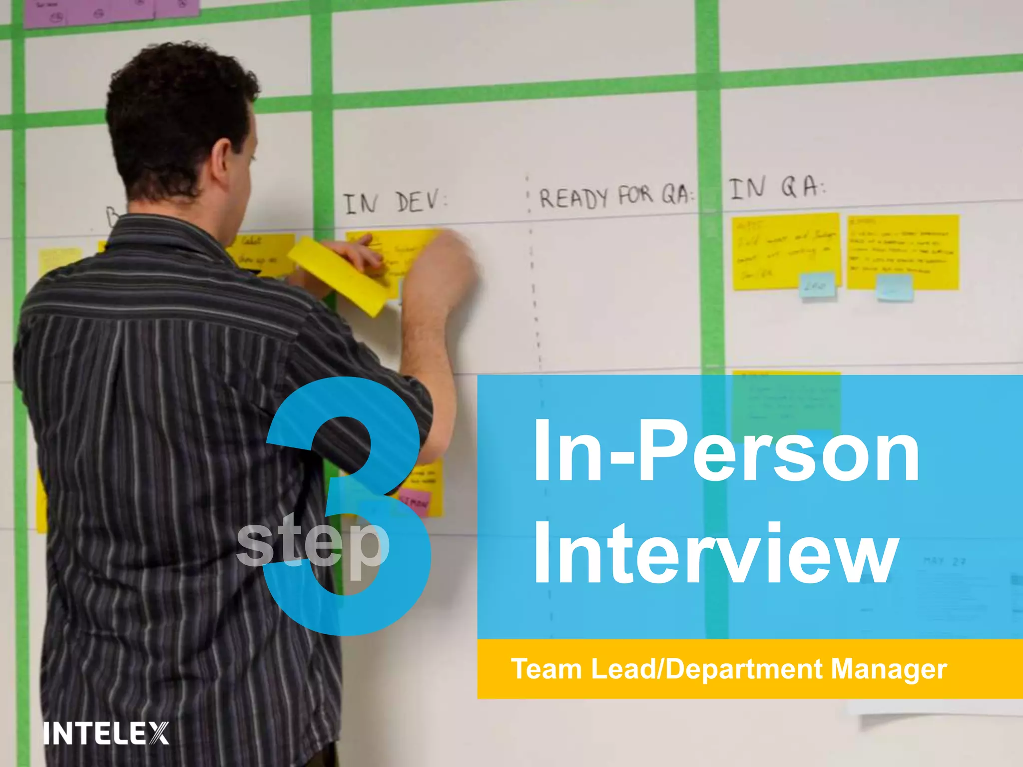 In-Person
Interview
Team Lead/Department Manager
 