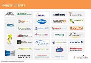 Major Clients
… And many more
EMPOWERING BUSINESS TRANSFORMATION
 