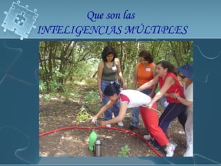 ALGUNAS APLICACIONES  CARACTERÍSTICAS  DE  LA  INTELIGENCIA  INTERPERSONAL RETROALIMENTACIÓN INTUICIÓN ESTRATEGIAS DE APRENDIZAJE COMUNICACIÓN EMPATÍA DIVISIÓN DEL TRABAJO MOTIVACIÓN GRUPAL Que son las  INTELIGENCIAS MÚLTIPLES 
