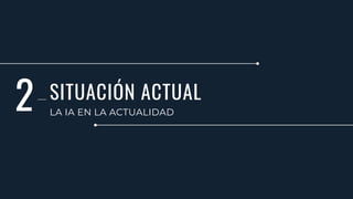 SITUACIÓN ACTUAL
LA IA EN LA ACTUALIDAD
2
 