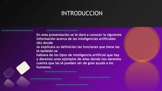 Inteligencia Artificial y sus tipos de IA | PPTX