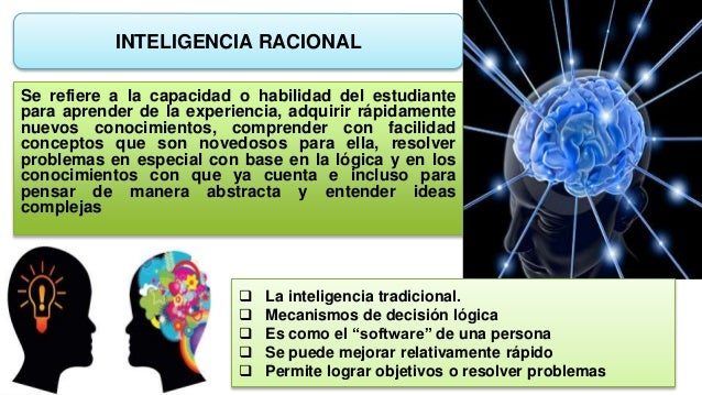 Resultado de imagen de inteligencia RACIONAL"
