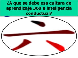 ¿A que se debe esa cultura de
aprendizaje 360 e inteligencia
conductual?
 