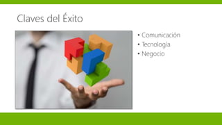 • Comunicación
• Tecnología
• Negocio
Claves del Éxito
 