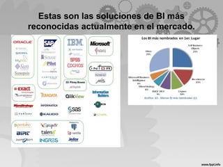 Estas son las soluciones de BI más
reconocidas actualmente en el mercado.
 