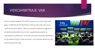 VIDEOARBITRAJE: VAR
 