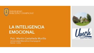 LA INTELIGENCIA
EMOCIONAL
Psic. Martín Castañeda Murillo
Universidad Marcelino Champagnat
Surco - Lima
 