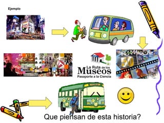 Ejemplo
Que piensan de esta historia?
 