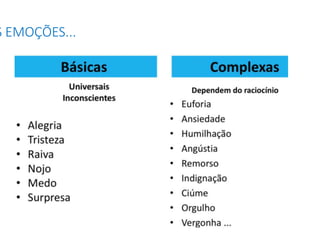 S EMOÇÕES...
 