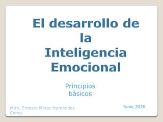 Principios
básicos
Junio 2020Mtro. Ernesto Meraz Hernández
Comp.
 