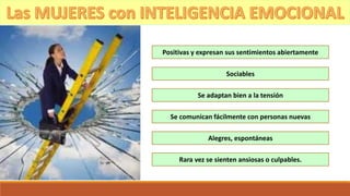 Positivas y expresan sus sentimientos abiertamente
Sociables
Se adaptan bien a la tensión
Se comunican fácilmente con personas nuevas
Alegres, espontáneas
Rara vez se sienten ansiosas o culpables.
 