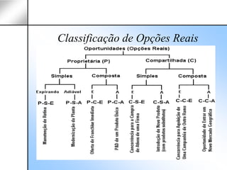 Classificação de Opções Reais
 