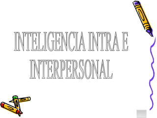 INTELIGENCIA INTRA E  INTERPERSONAL 