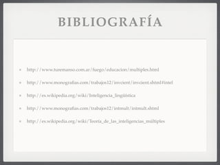 Inteligencias Múltiples - Lingüística