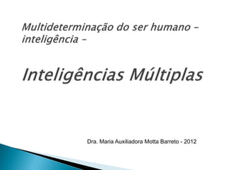 Dra. Maria Auxiliadora Motta Barreto - 2012
 
