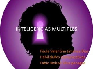 INTELIGENCIAS MULTIPLES Paula Valentina Jiménez Díaz  Habilidades Comunicativas Fabio Nelson Silva penagos 