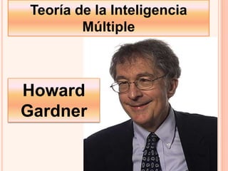Teoría de la Inteligencia
Múltiple
Howard
Gardner
 