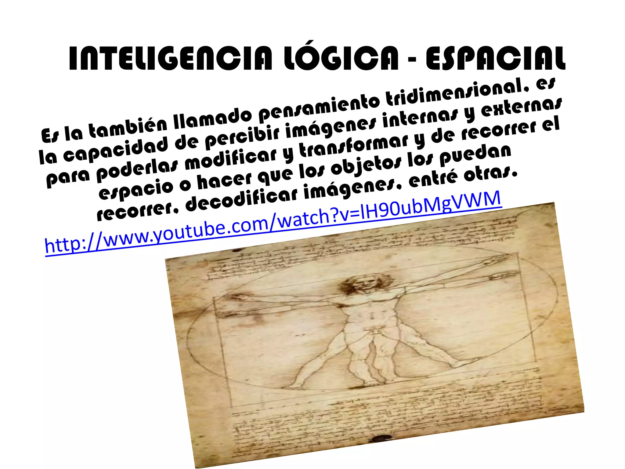 INTELIGENCIA LÓGICA - ESPACIAL
 