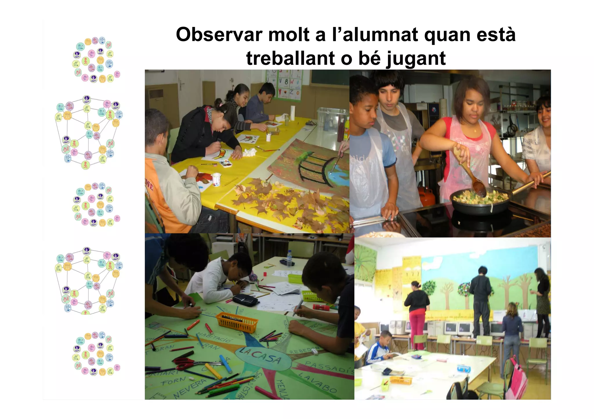 Observar molt a l’alumnat quan està
      treballant o bé jugant
 