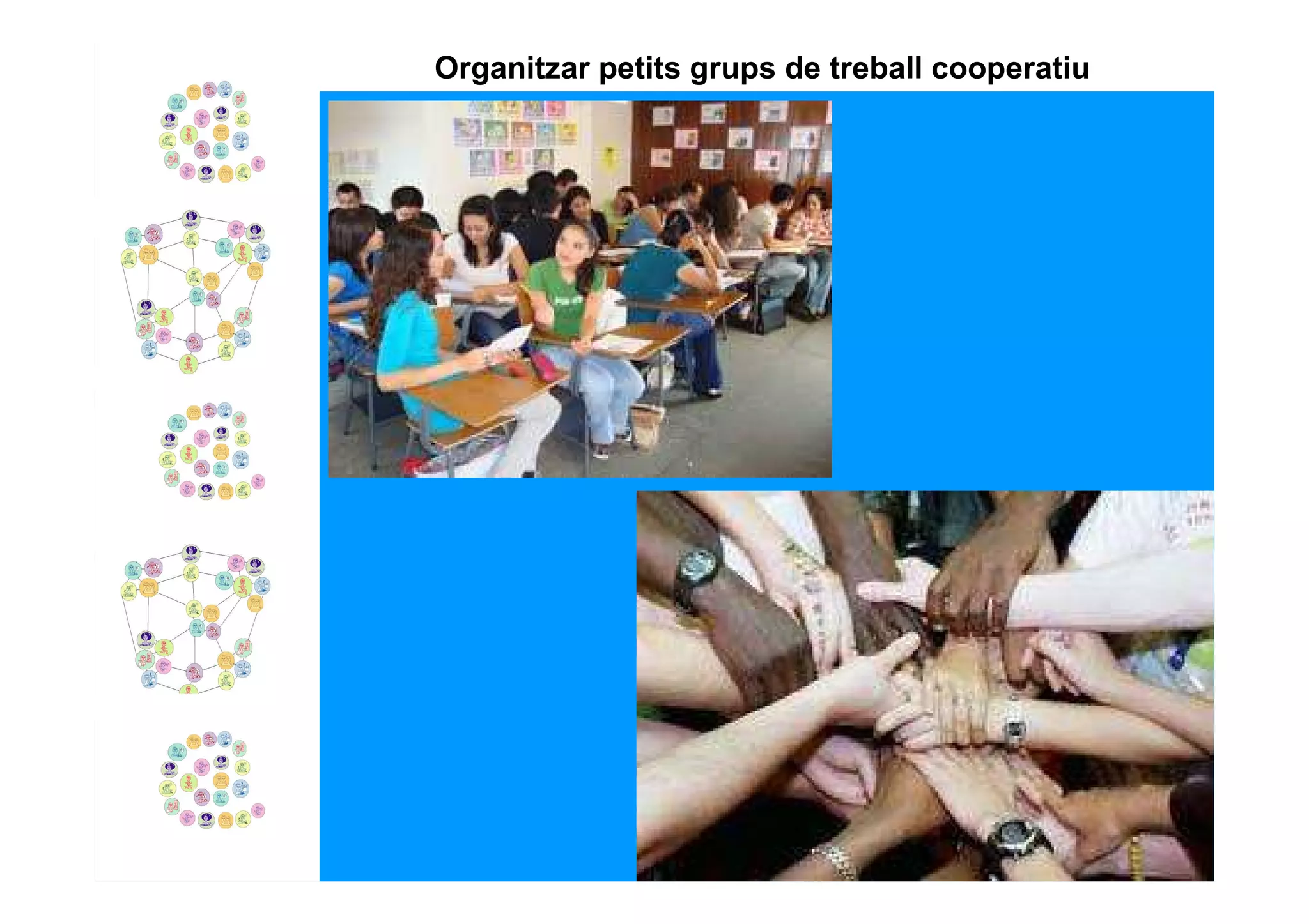 Organitzar petits grups de treball cooperatiu
 