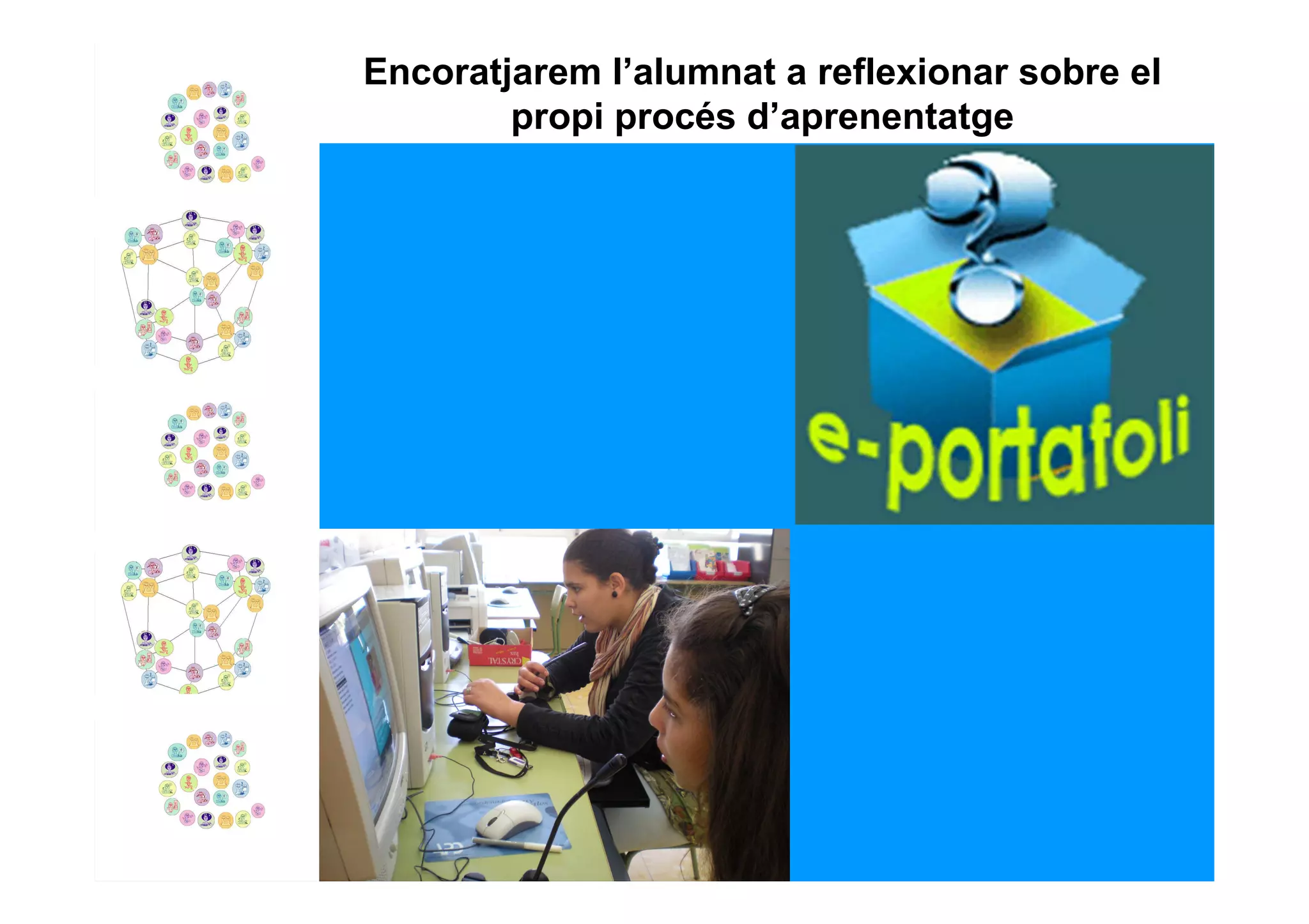 Encoratjarem l’alumnat a reflexionar sobre el
        propi procés d’aprenentatge
 