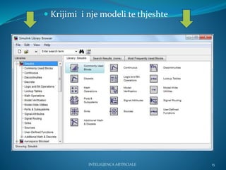 INTELIGJENCA ARTFICIALE 15
 Krijimi i nje modeli te thjeshte
 