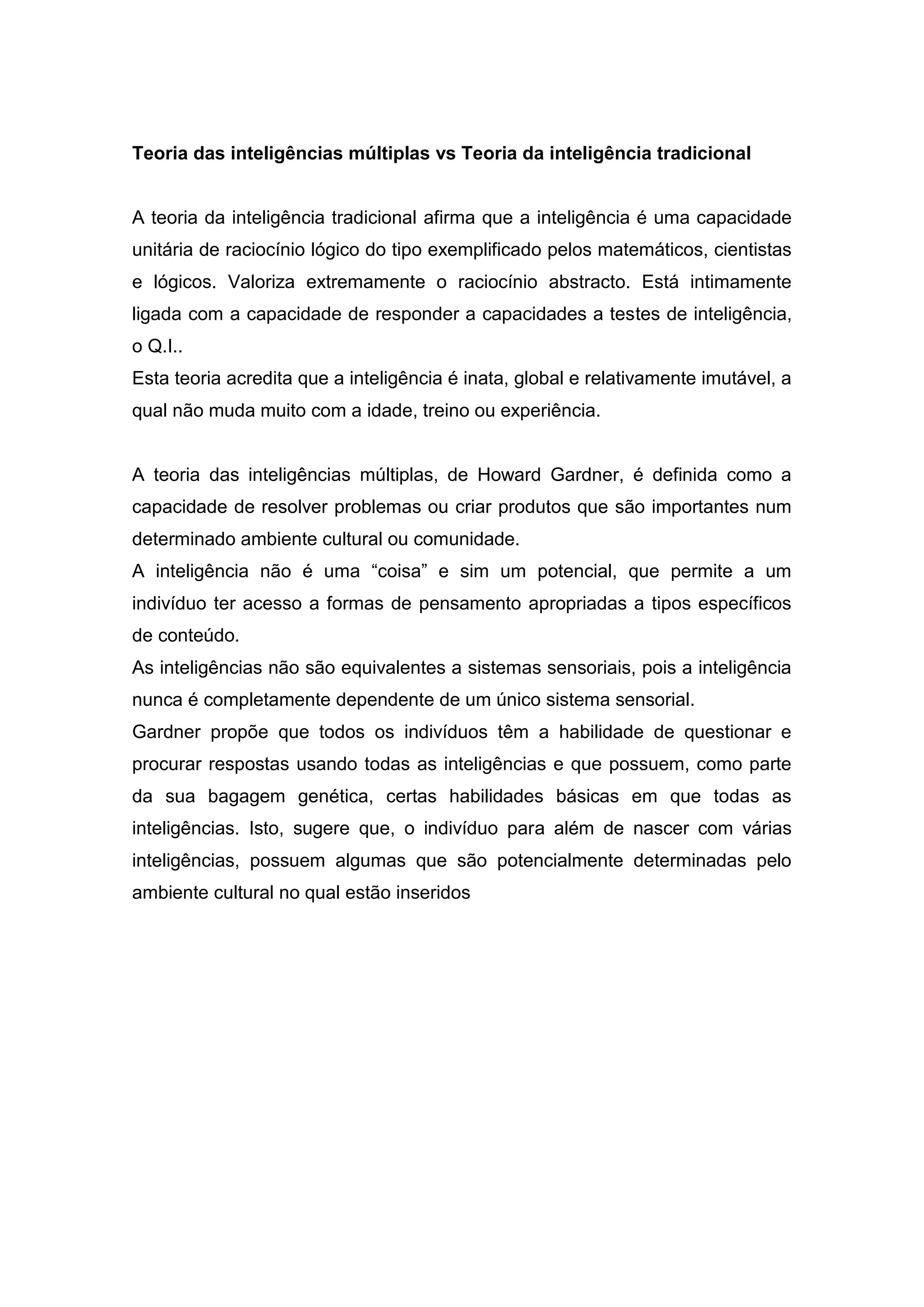 Inteligências Múltiplas