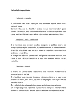 Inteligências Múltiplas