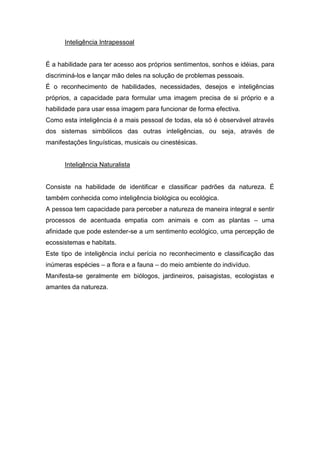 Inteligências Múltiplas