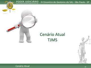 10 
IV Encontro de Gestores do SAJ -São Paulo -SP 
CenárioAtual 
CenárioAtual 
TJMS  