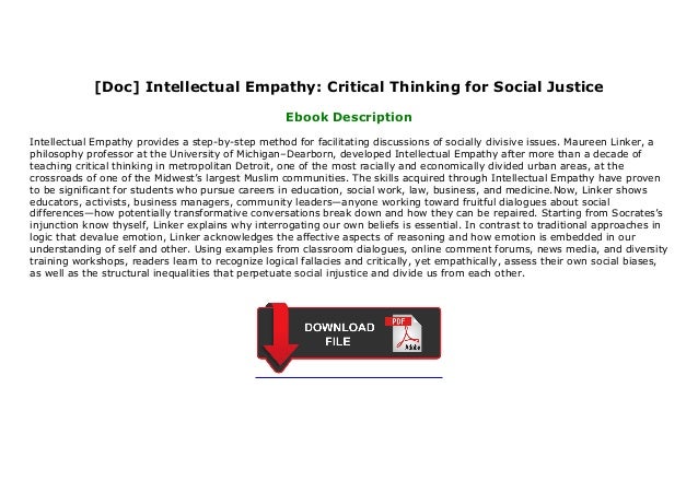 intellectual empathy critical thinking for social justice