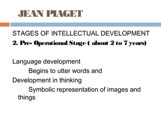 symbolic representation piaget